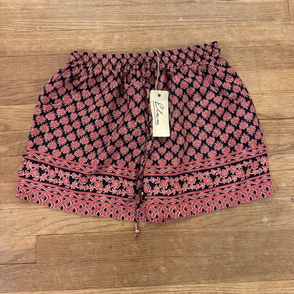 NWT Elan black pink red drawstring casual lounge sleep shorts size medium M
 b22